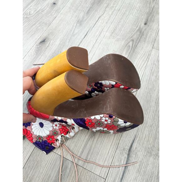 Jeffrey Campbell puff floral Lita boots size 9.5 RARE print - Picture 7 of 10